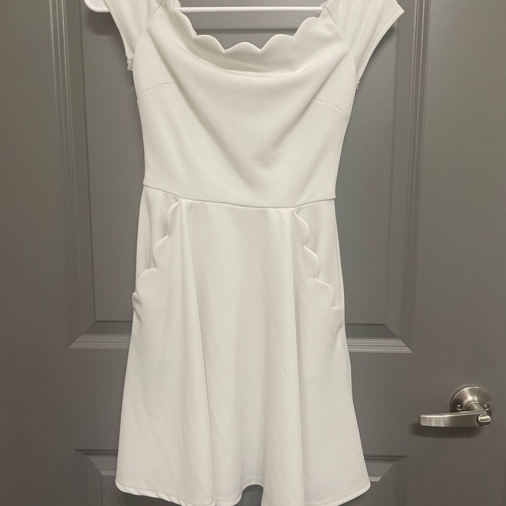 Formal midi white dress